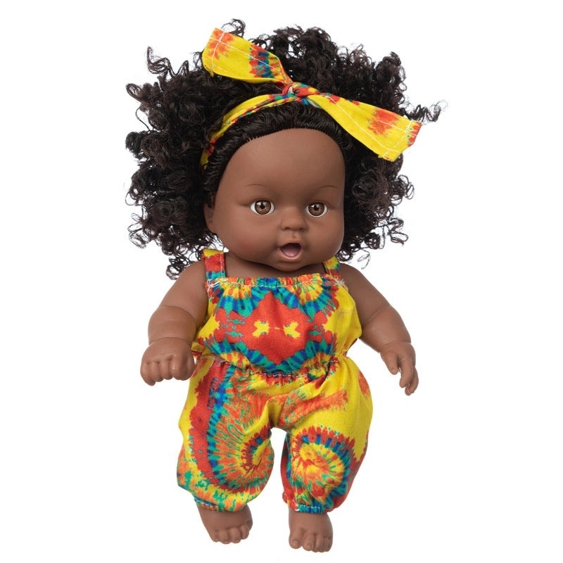 8 Inch African American Vinyl Fashion Dress Up Girl Doll for Kids|Dolls & Accessories
