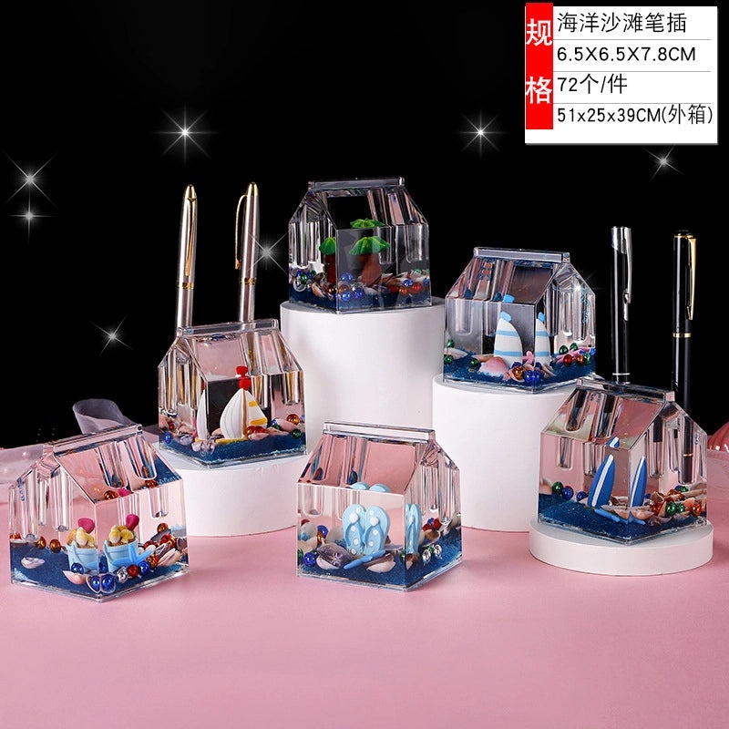 Creative Cartoon Liquid Oil Drop Ornament Transparent Acrylic Pressure Relief Craft|Home Decor Gifts