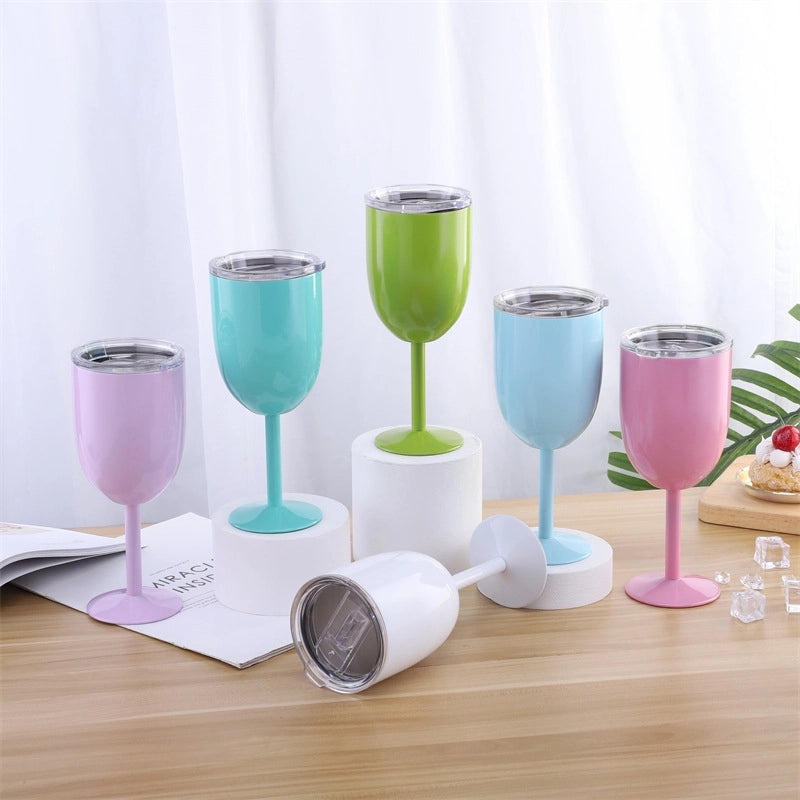 Elegant Solid Color 304 Stainless Steel Wine Glass for Casual Use | Drinkware & Bar Accessories
