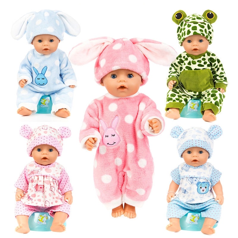 18 Inch American Girl Doll Clothes Rabbit and Frog Outfit Simulation Doll Apparel|Doll Clothing & Accessories