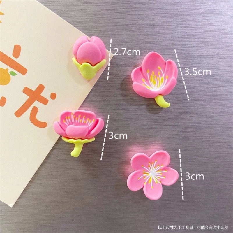 Floral Resin Fridge Magnet Cute Artificial Home Decor|Home & Kitchen Accessories