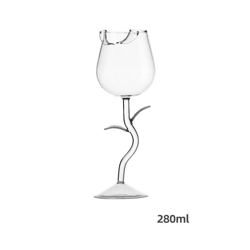 Elegant Floral Design Glass Wine Cup 1 Piece|Drinkware & Glassware