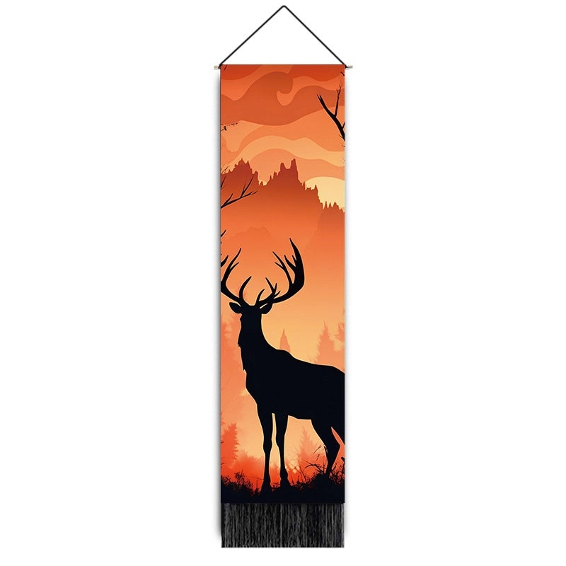 Nordic Modern Animal Print Cotton Linen Polyester Tapestry Wall Hanging Art|Home Decor Wall Art