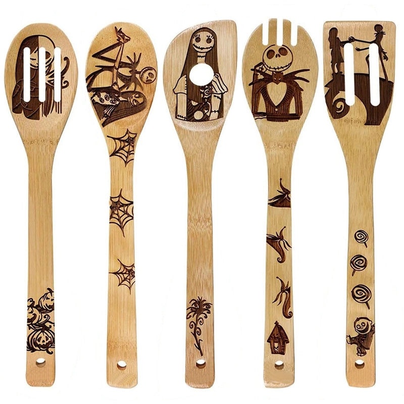 Minimalist Animal Letter Bamboo Shovel Kit 5 Pieces Set|Home & Garden Tools