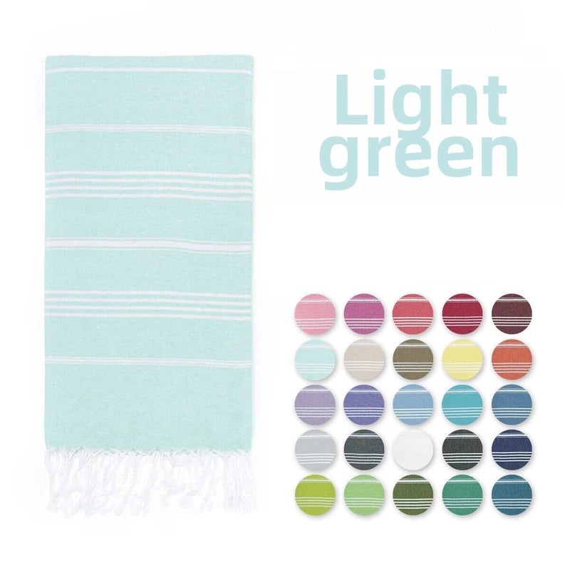 Customizable Turkey Beach Towel with Tassel Ears Striped Quick-Dry Bath Towel Embroidered | Beach Towels & Bath Linens