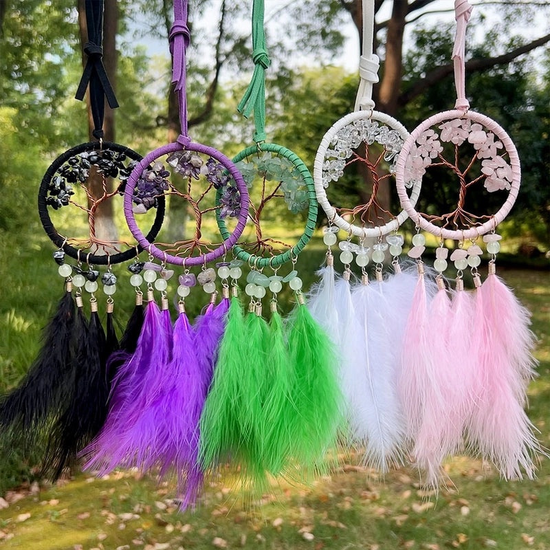 Elegant Round Faux Crystal Dreamcatcher for Car Interior | Car Accessories