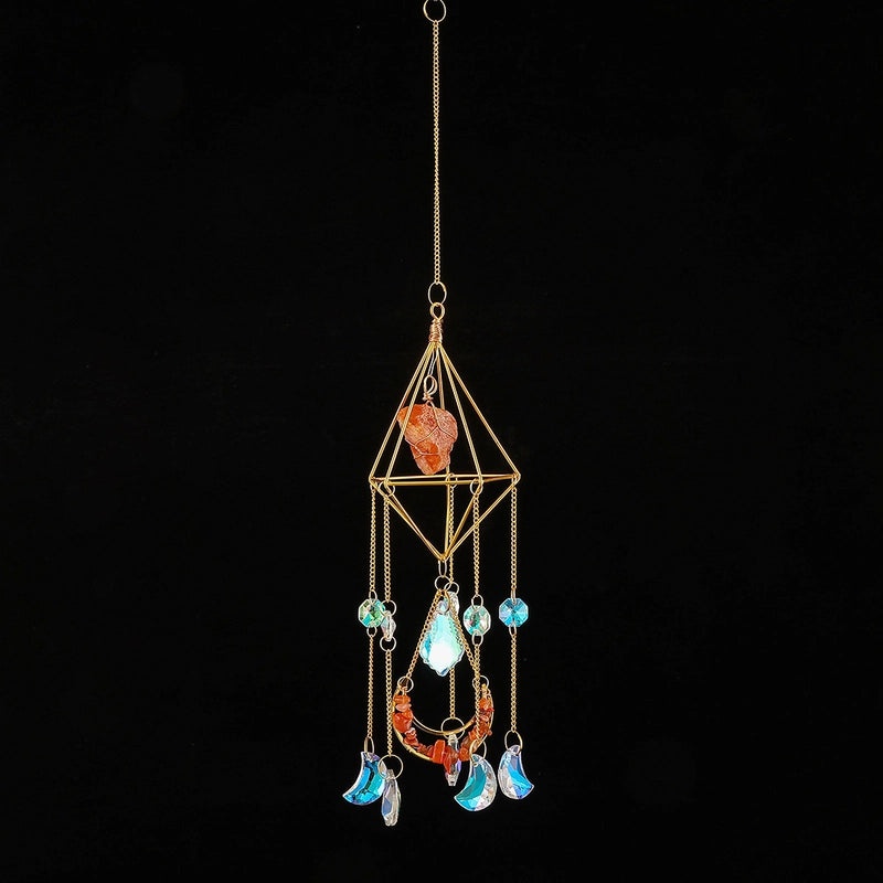 Geometric Crystal Metal Suncatcher for Windows Minimalist Classic Style|Home Decor Accessories