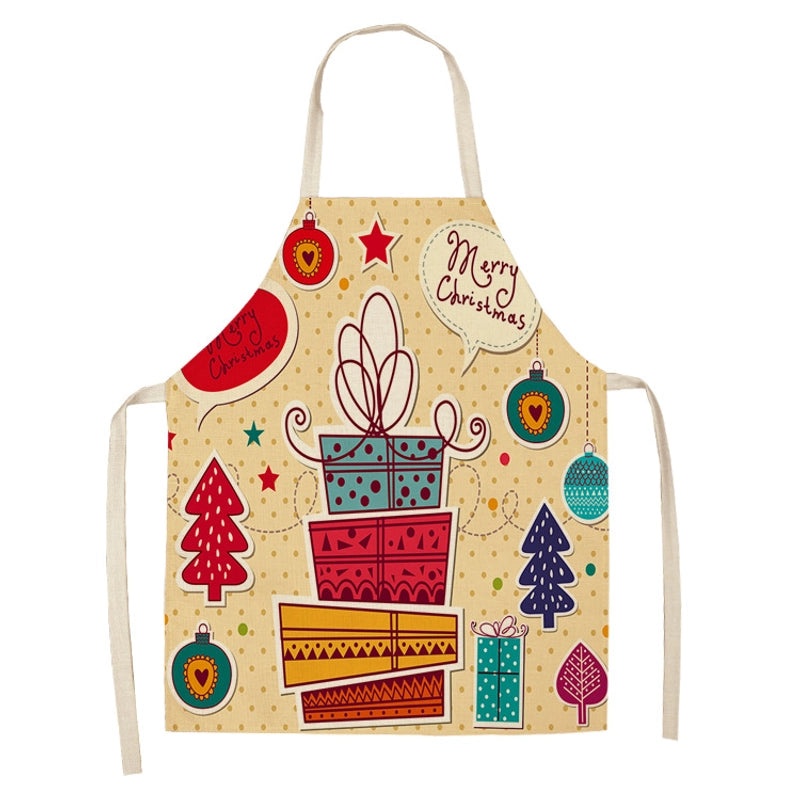 Holiday Themed Synthetic Fiber Apron with Text Design 1 Piece|Kitchen & Dining Accessories