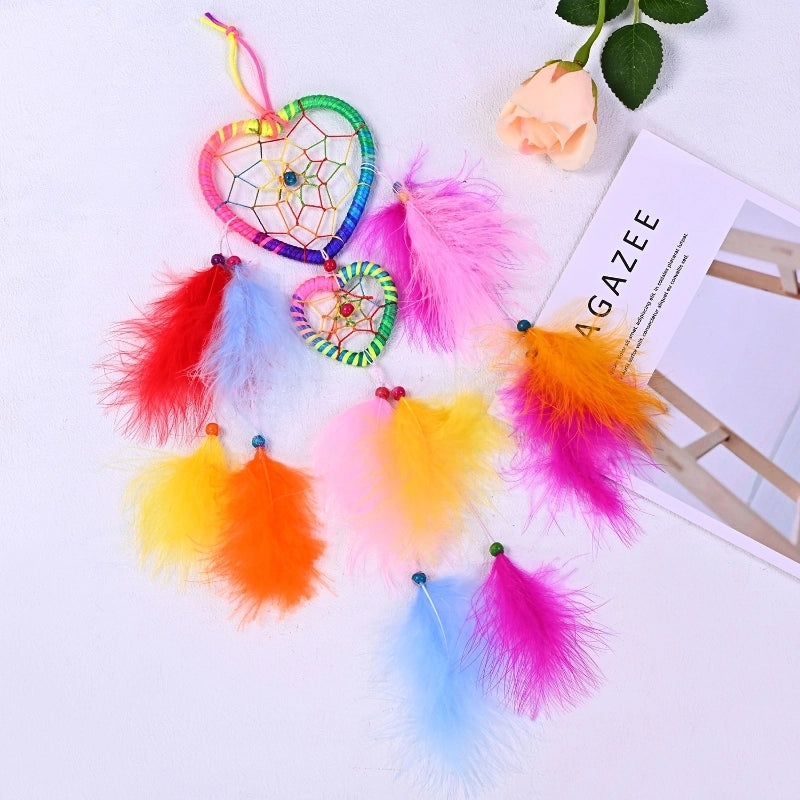 Minimalist Grid Wood Feather Dreamcatcher Decoration | Home Decor & Wall Art