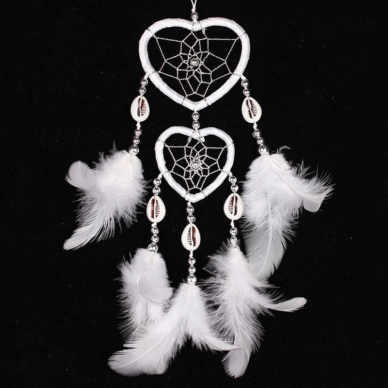 Heart-Shaped Feather Pendant Romantic Design Decorative Accessory for Jewelry|Jewelry & Accessories