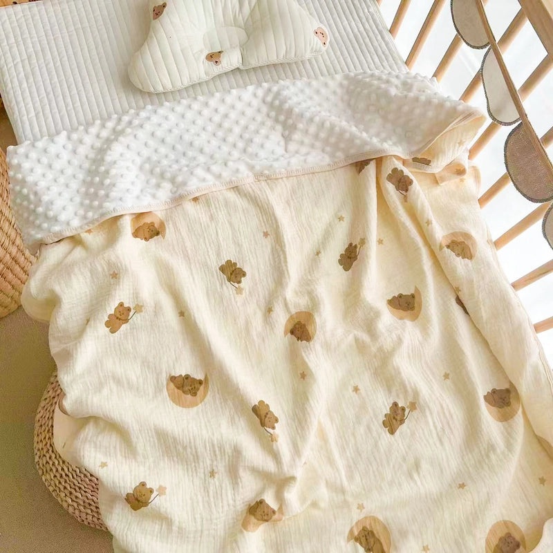 Summer Lightweight Baby Quilt Soft Cotton Gauze Air-conditioning Blanket for Kids | Baby Quilts & Bedding