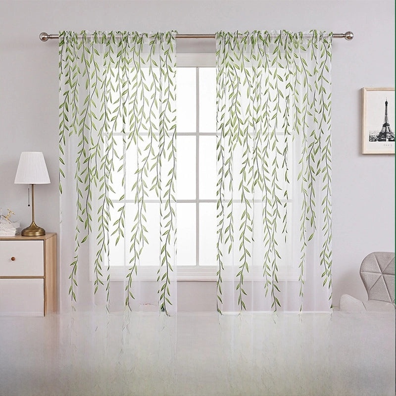 Blackout Wicker Curtain with Trilon Offset Printing for Bedroom and Living Room Sun Screen | Home Decor Curtains