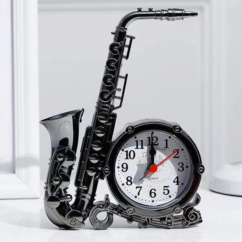 Retro Musical Instrument Train Bicycle Plastic Alarm Clock Decorative Ornament|Home Decor & Clocks