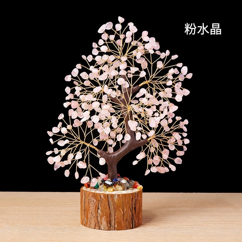 Vintage Crystal Tree Ornament Decorative Artificial Accent|Home Decor & Accessories