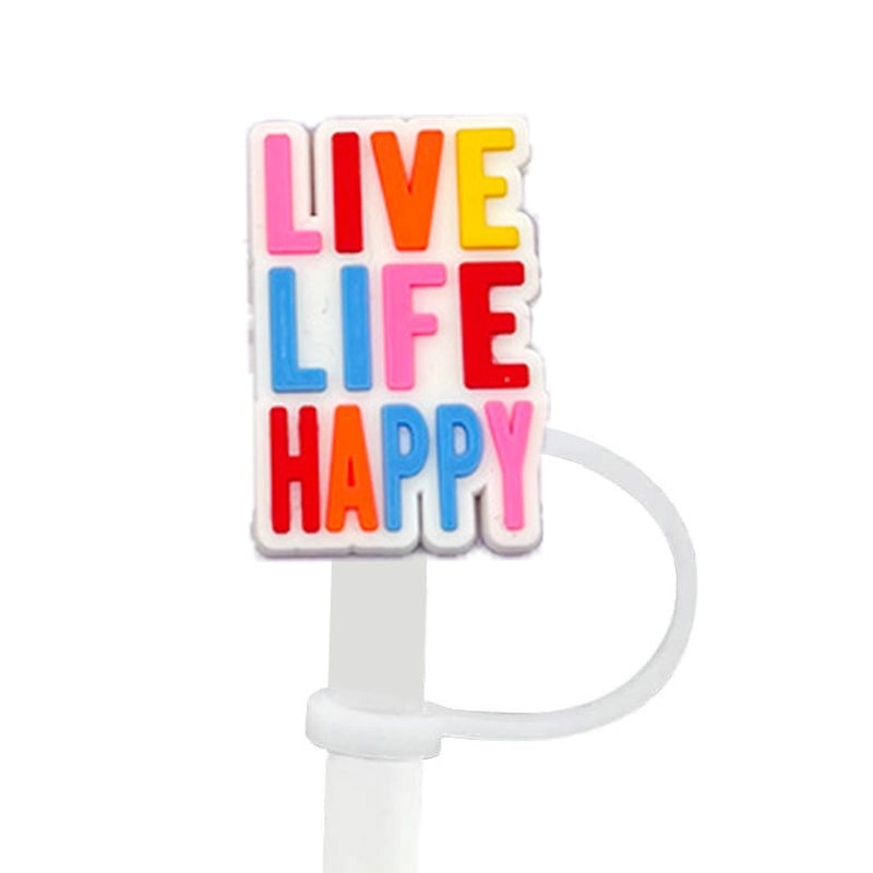 Silicone Letter Straw Mouthpiece 1 Piece Soft Cute Reusable Drink Accessory|Drinkware & Bar Accessories