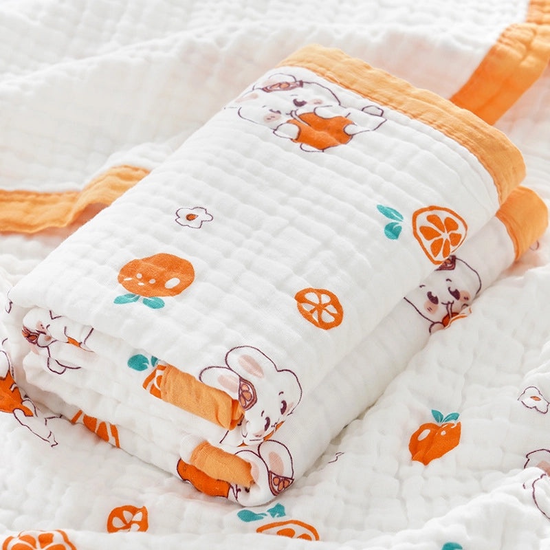Soft Baby Bath Towel | Newborn Six-layer Gauze Cotton Absorbent Bath Quilt | Baby Care Essentials|婴儿用品