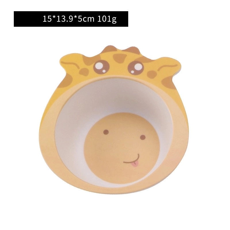 Adorable Cartoon Bamboo Fiber Kids Tableware Single Piece|Kitchen & Dining