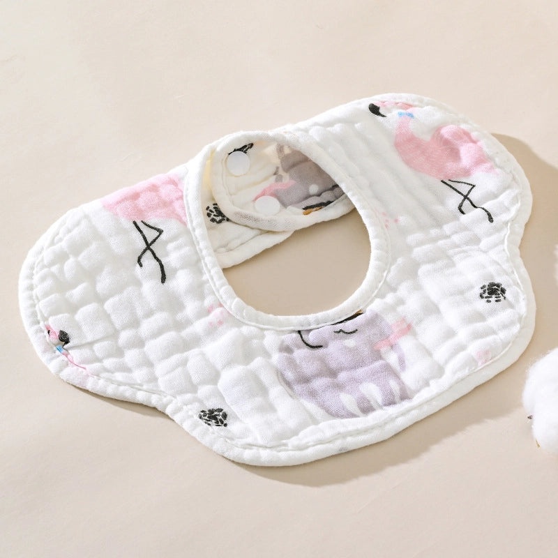 Adorable Cartoon Bear & Elephant Cotton Burp Cloths for Babies|Baby Accessories