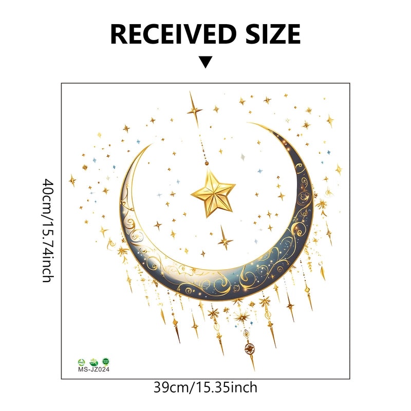 Elegant Moon PVC Wall Decal for Window Decoration | Home Decor Wall Stickers