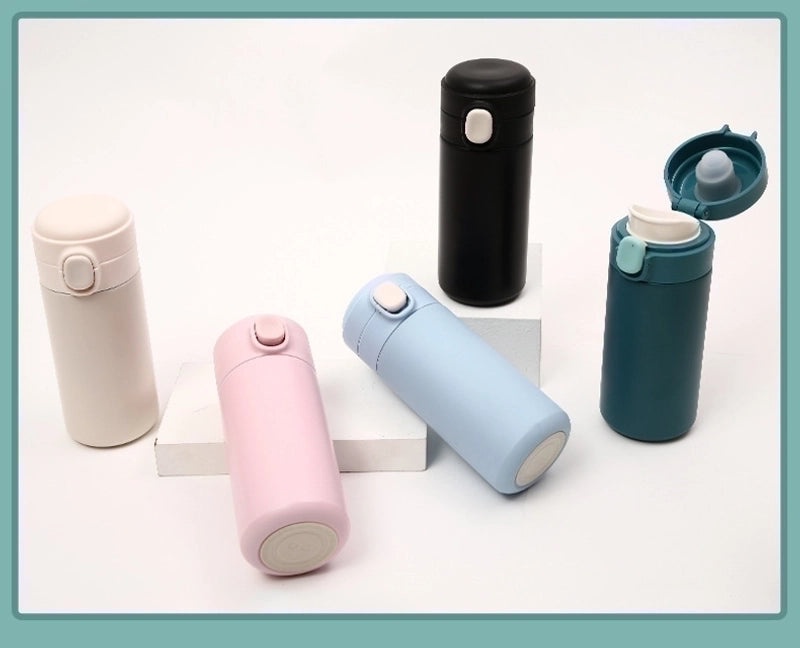 Stylish Solid Color Stainless Steel Water Bottle for Casual Vacation Use | Travel & Outdoor Accessories