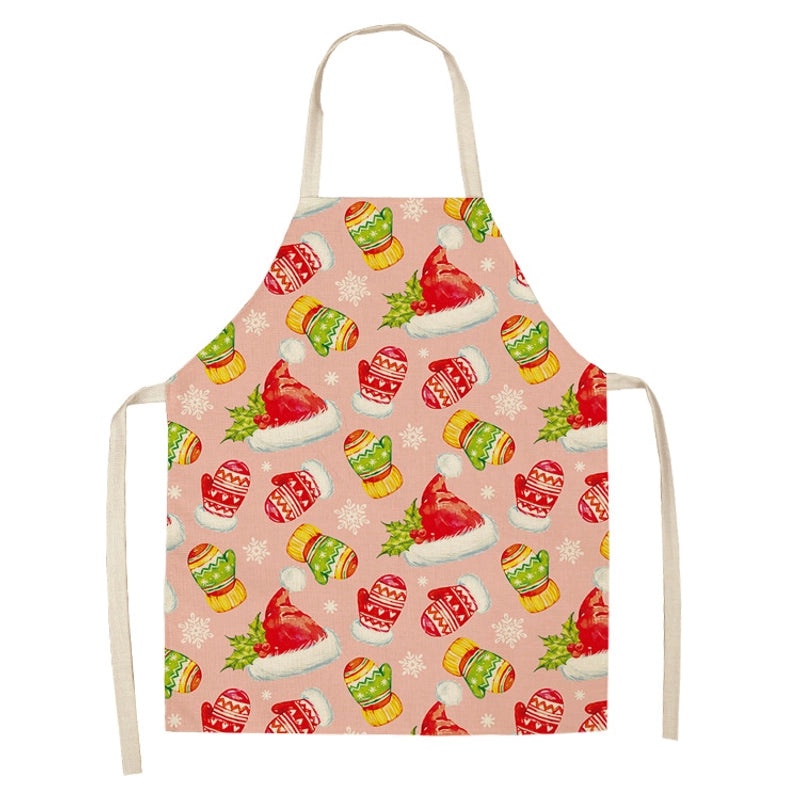 Holiday Themed Synthetic Fiber Apron with Text Design 1 Piece|Kitchen & Dining Accessories