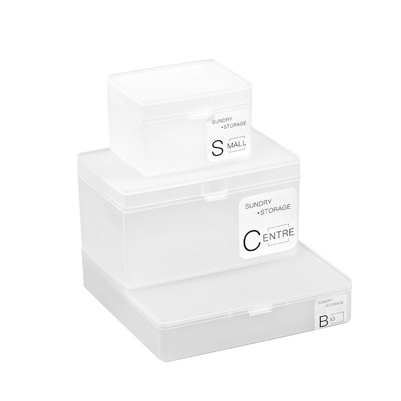 Stackable Plastic Storage Box with Lid for Cosmetics, Stationery, Cards | Home Organization & Storage