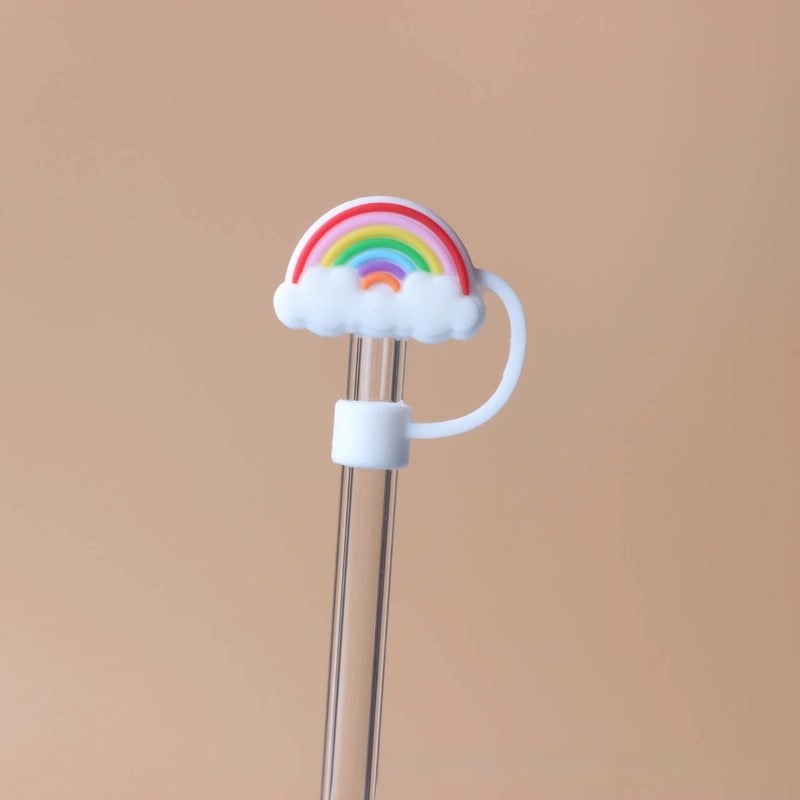 10mm Glass Straw Dust Cover Stainless Steel Cap for Large Diameter Straws Milk Tea Accessories|Drinkware Accessories