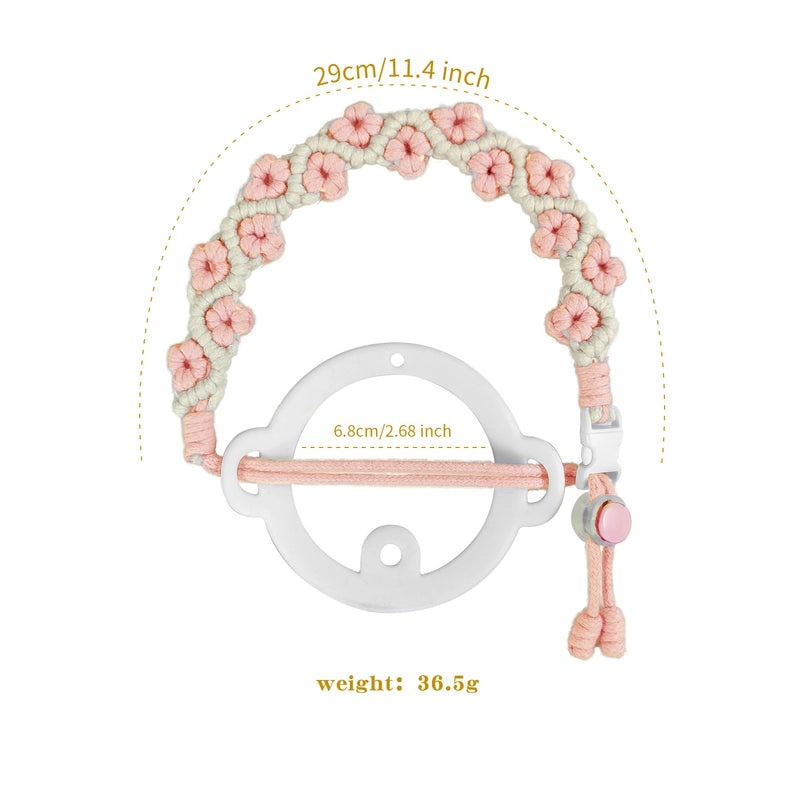 Floral Cotton Rope Water Bottle Holder Lanyard | Drinkware Accessories