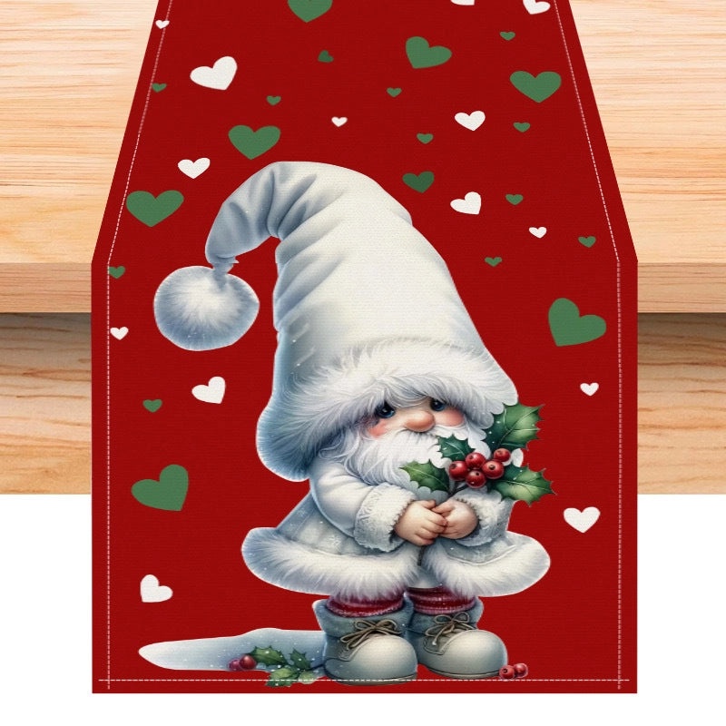 Valentine's Day Elegant Minimalist Heart Letter Polyester Tablecloth | Home Decor