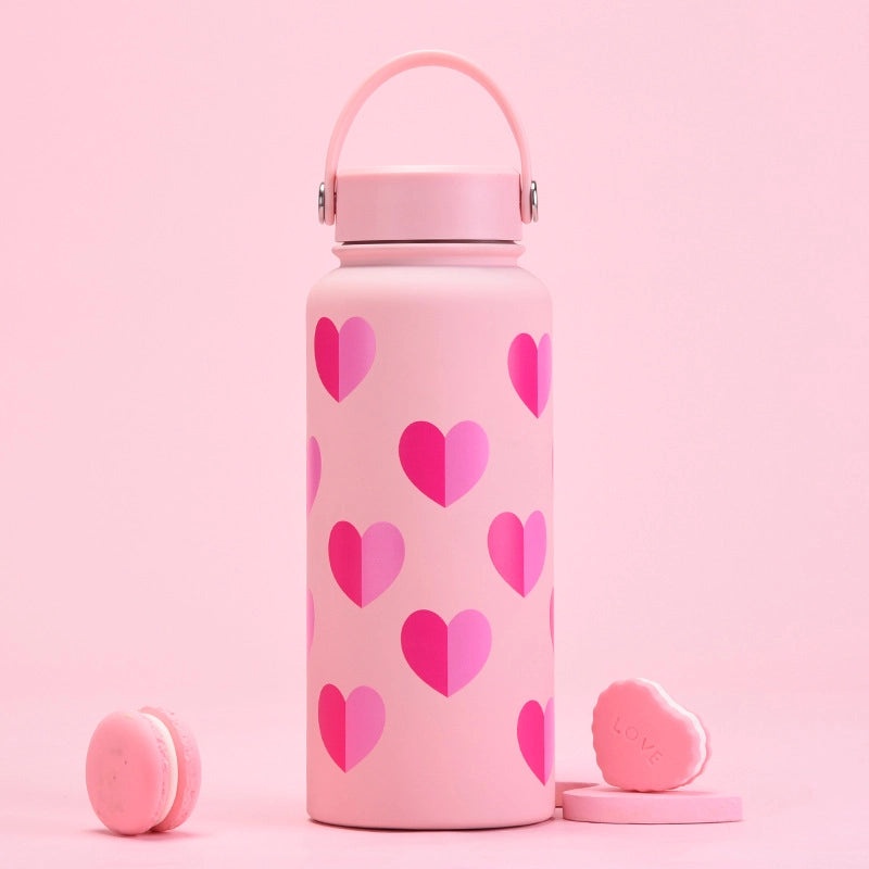 Red Heart Stainless Steel Thermos Cup 304 Material 1 Pc|Drinkware & Thermoses