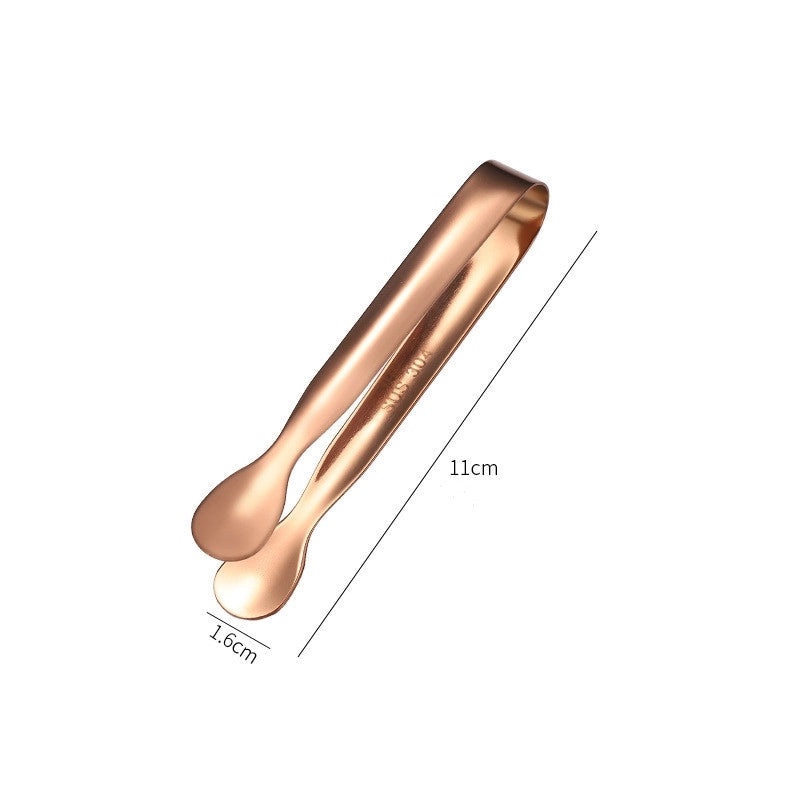 Stylish Solid Color Stainless Steel Food Tongs Single Piece | Kitchen Tools & Gadgets