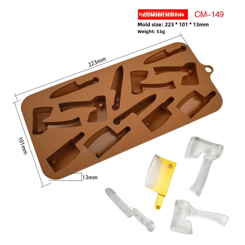 Halloween Pumpkin Wine Bottle Chocolate Mold Soft Candy Dessert Silicone Vampire Teeth Mold | Halloween Baking Molds