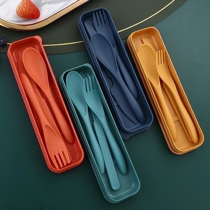 Wheat Straw Casual Tableware Set Solid Color Eco-Friendly Dinnerware | Kitchen & Dining