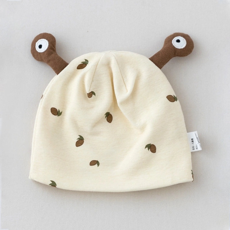 Newborn Baby Cartoon Double-Layer Cap Soft Four-Season Infant Hat Cute Toddler Headwear|Baby Hats & Caps