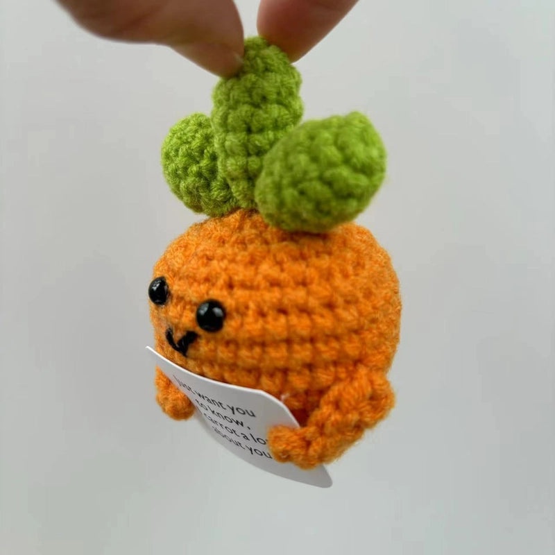 Handmade Wool Crocheted Cucumber Potato Doll Cute Funny Facial Expression Bag|Fashion Accessories