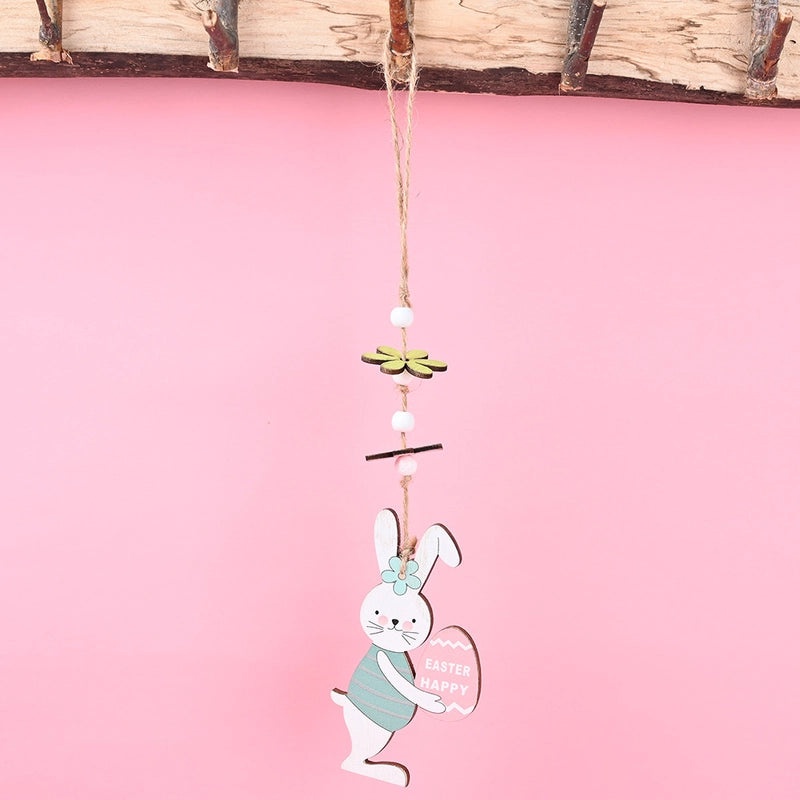 Easter Wooden Rabbit Hanging Ornament Cute Holiday Daily Decoration|Home Decor Ornaments