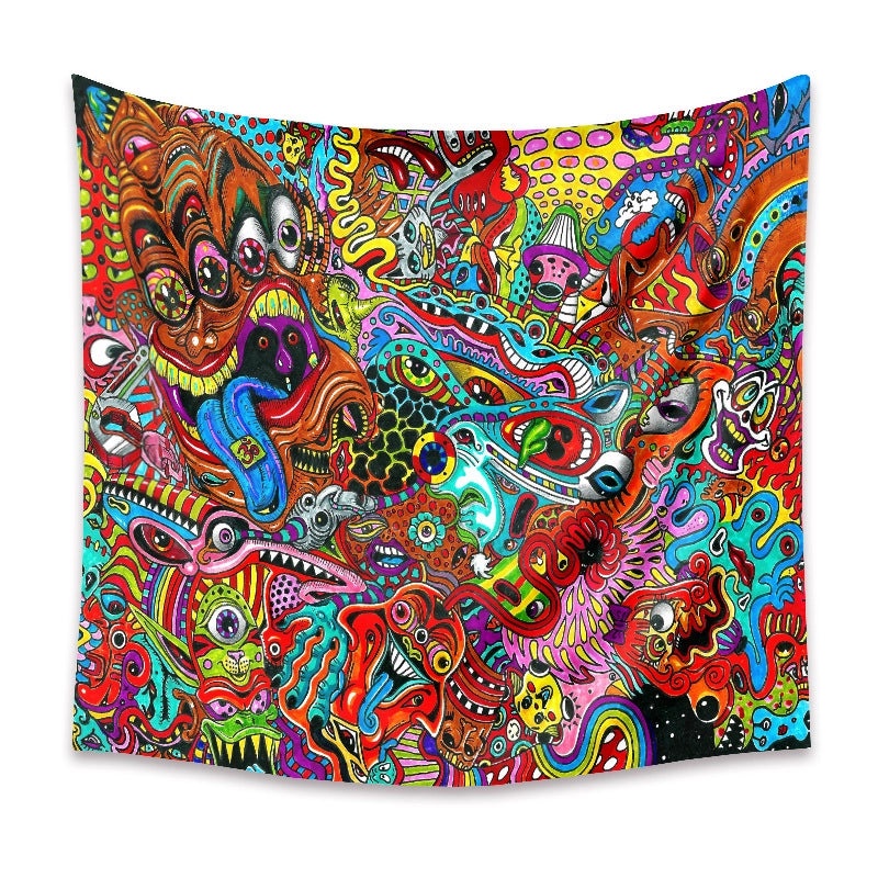 Bohemian Punk Style Printed Tapestry Wall Hanging for Bedroom | Home Decor Tapestries