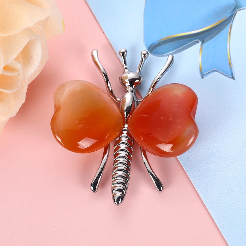 Delicate Butterfly Amethyst Necklace Charming Artificial Jewelry Decor | Jewelry & Accessories