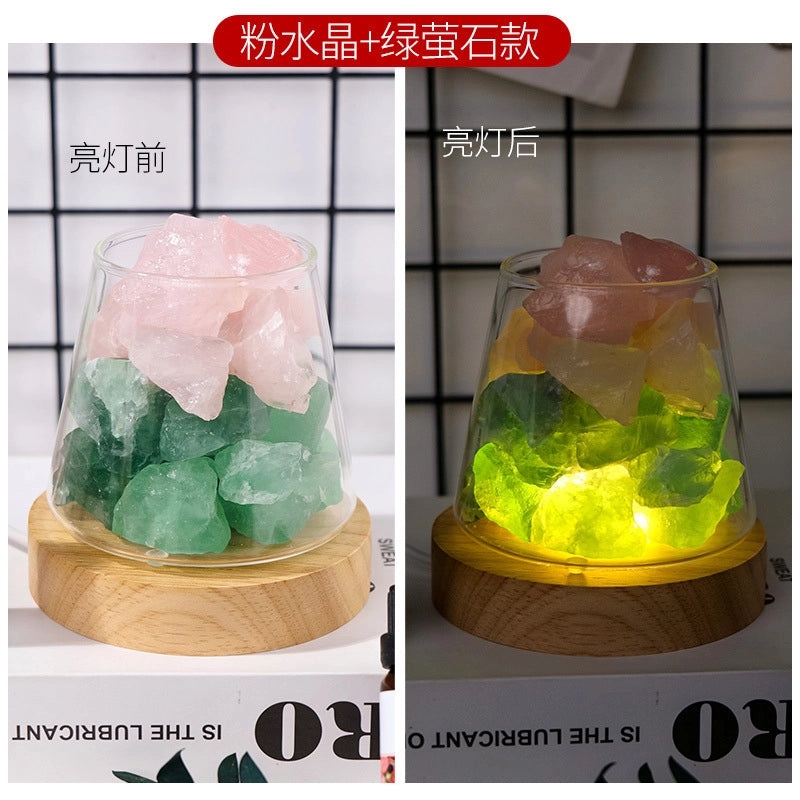 Chinoiserie Style Geometric Crystal Aromatherapy Night Lamp Decorative Lighting Accessories|Home Decor & Lighting