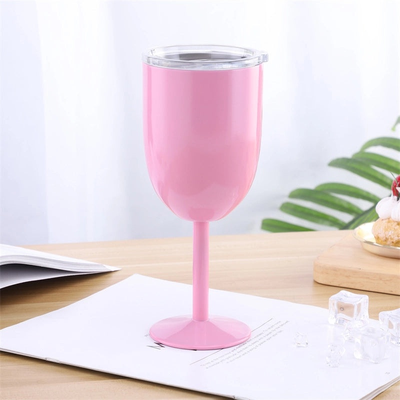 Elegant Solid Color 304 Stainless Steel Wine Glass for Casual Use | Drinkware & Bar Accessories