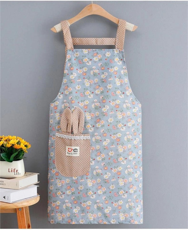 Waterproof Long Sleeve Cotton Apron Breathable Durable Cooking Protective Wear-resistant Household | Kitchen Aprons