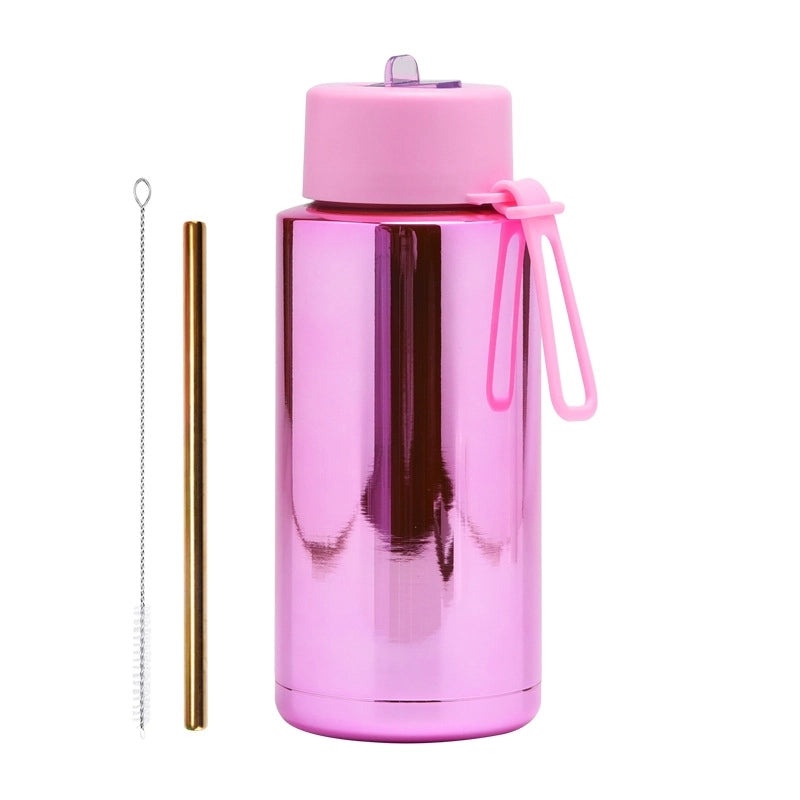 Chinoiserie Style Multicolor Stainless Steel Water Bottle for Casual Vacation Use | Drinkware