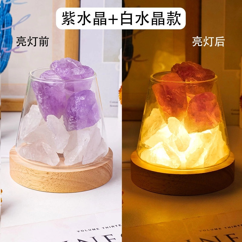 Chinoiserie Style Geometric Crystal Aromatherapy Night Lamp Decorative Lighting Accessories|Home Decor & Lighting