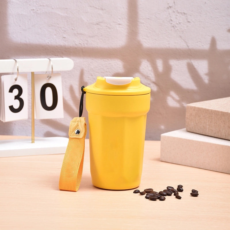 Unisex 316 Stainless Steel Outdoor Travel Coffee Mug Octagonal Flip Lid