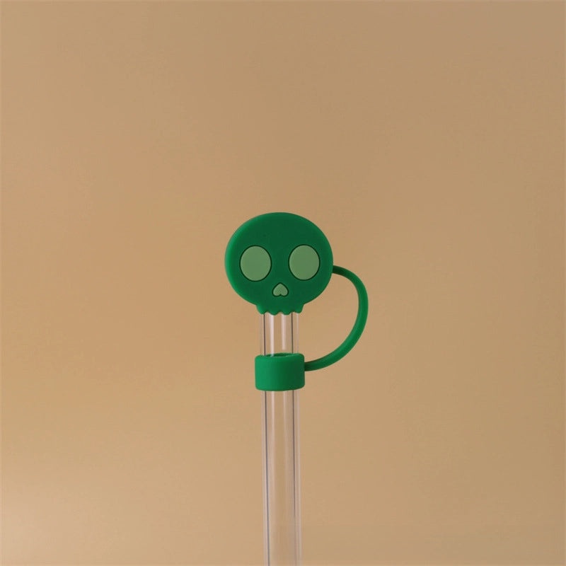 10mm Glass Straw Dust Cover Stainless Steel Cap for Large Diameter Straws Milk Tea Accessories|Drinkware Accessories