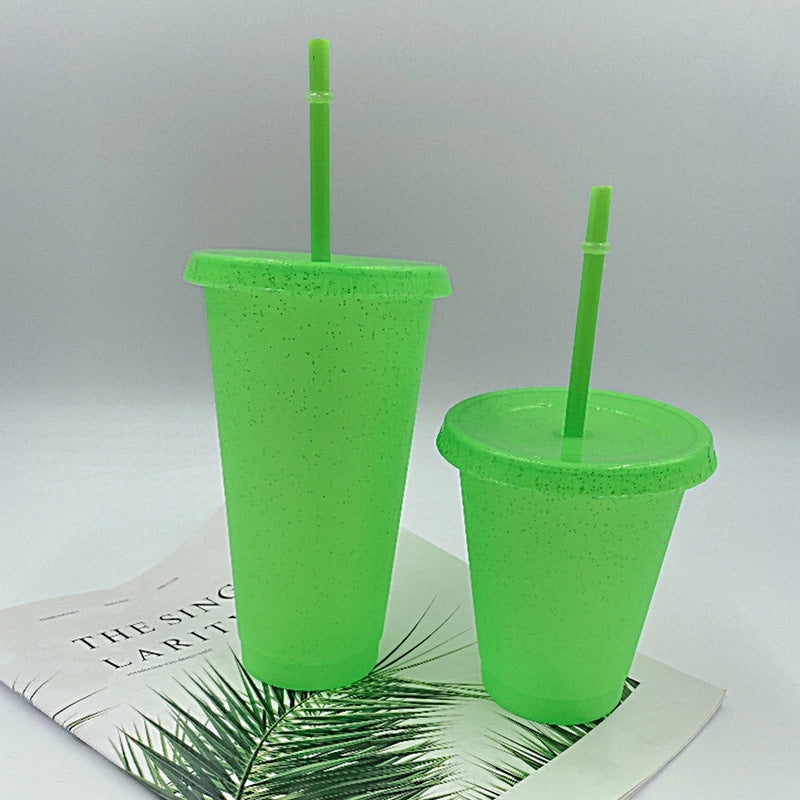 Creative Green Glitter Straw Cup Summer Edition | Drinkware & Tumblers