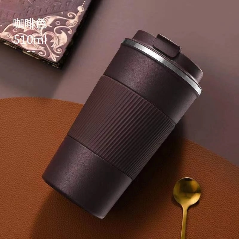 304 Stainless Steel Coffee Mug with Plastic Coating and Silicone Sleeve | Travel Mugs & Thermoses