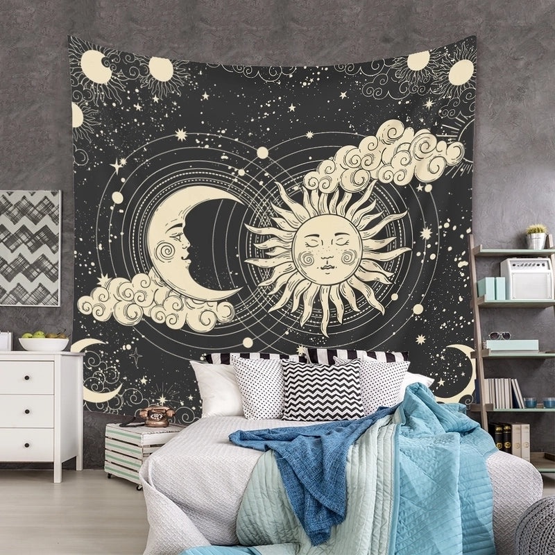 Bohemian Moon and Cloud Night Wall Tapestry | Home Decor & Wall Art
