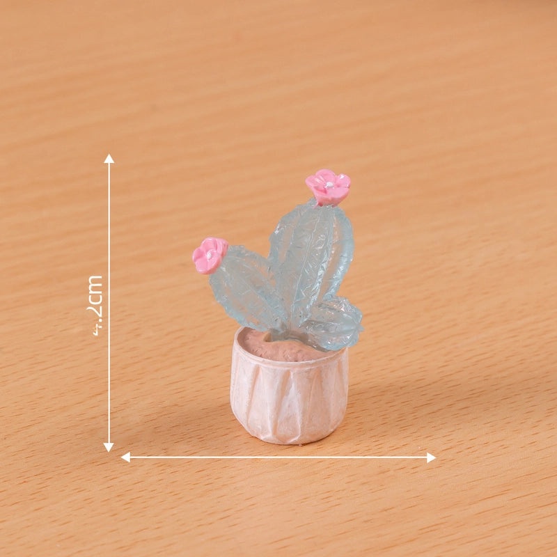 Miniature Fluorescent Cactus Hairpin Creative Micro Landscape Desktop Garden Ornament|Home Decor Accessories
