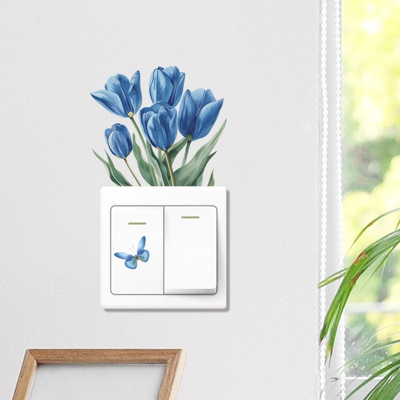 Pastoral Floral Butterfly PVC Wall Decal for Home Decor|Wall Stickers & Decals